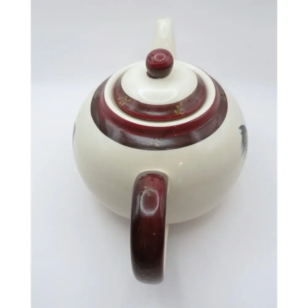 Creative Tops Old Farm House Rooster Chicken Ceramic Teapot Country Kitchen Lid